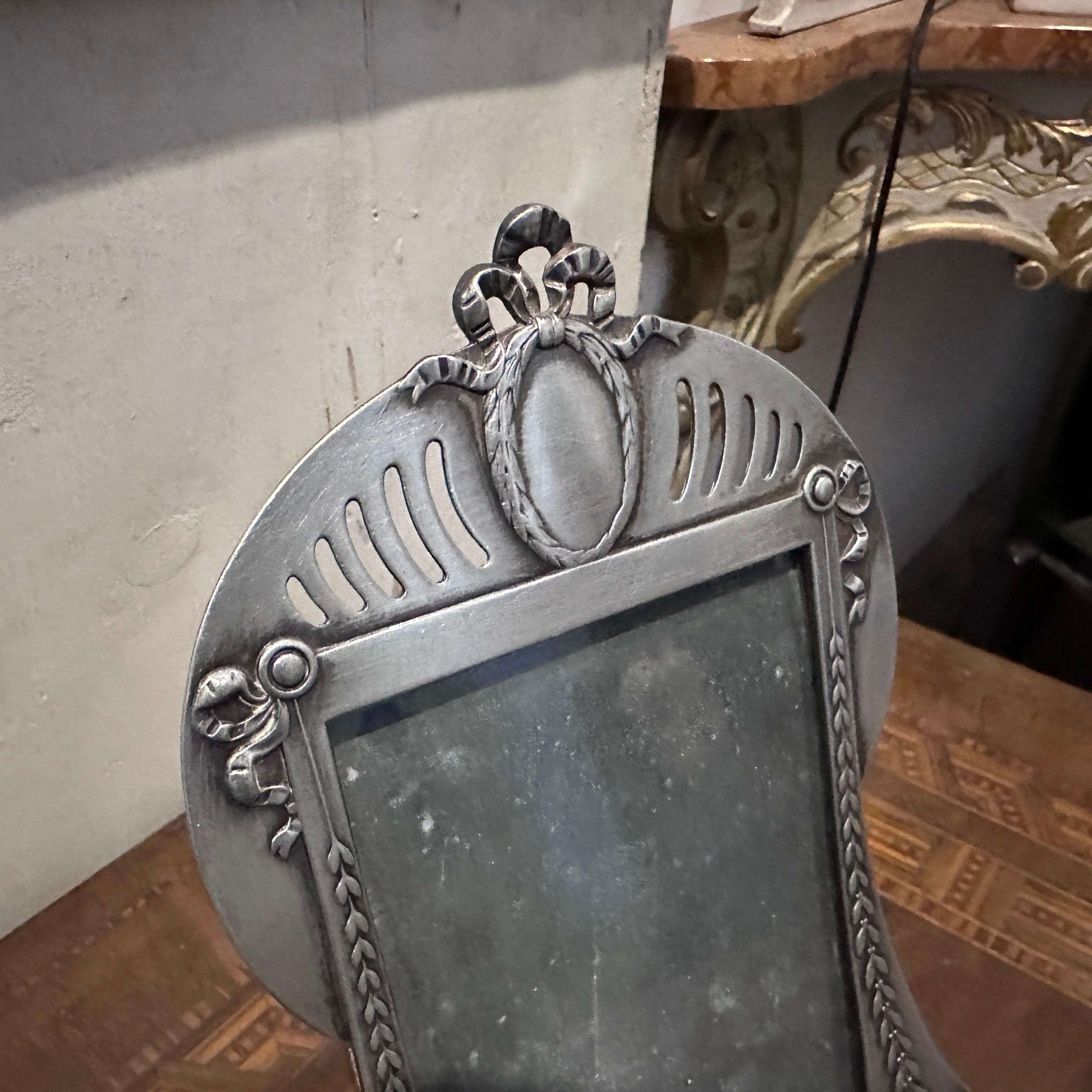 1900 Art Nouveau Pewter German Picture Frame by W.M.F. 1