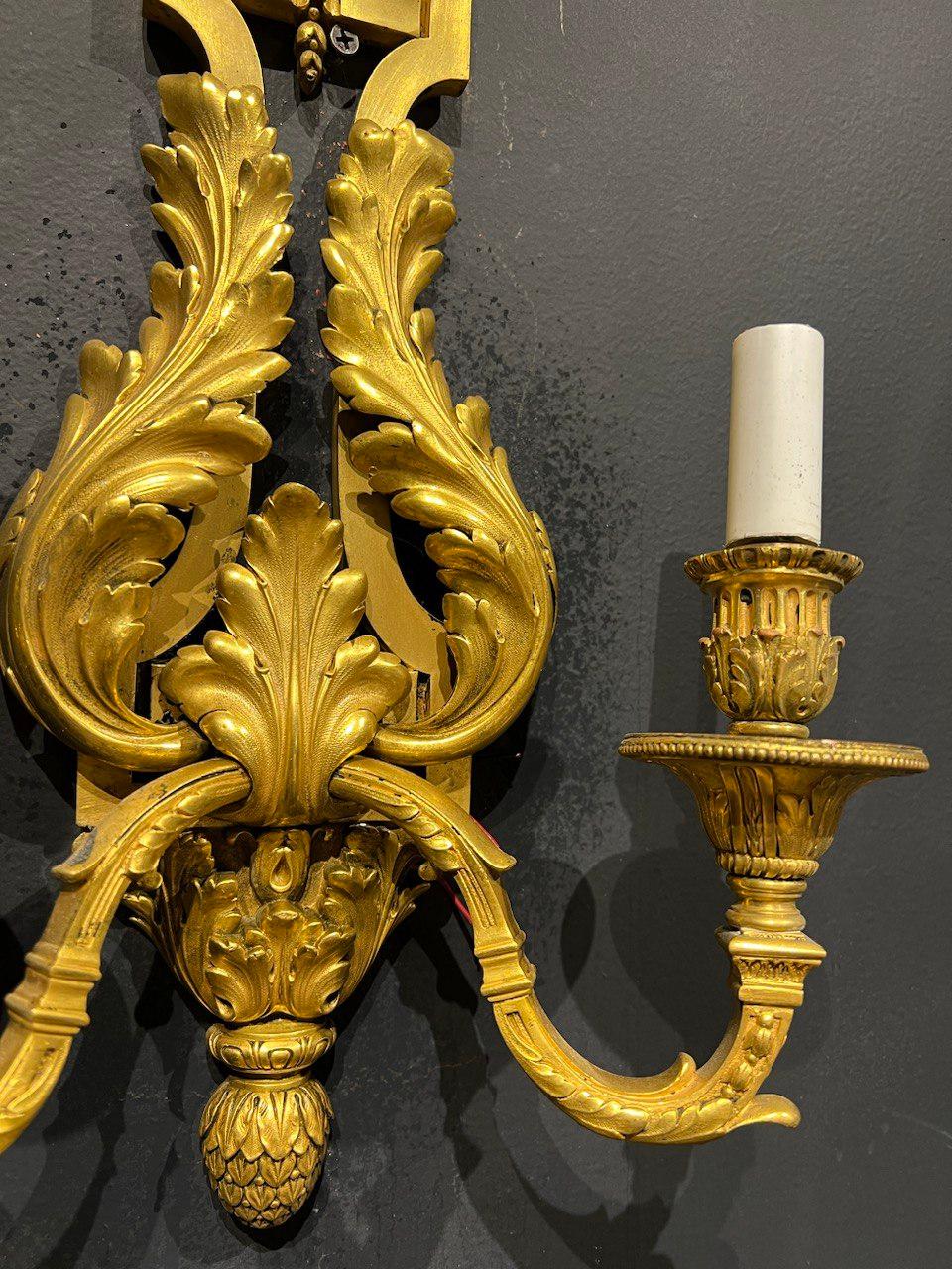 American 1900's Caldwell Acanthus Leaves Sconces For Sale
