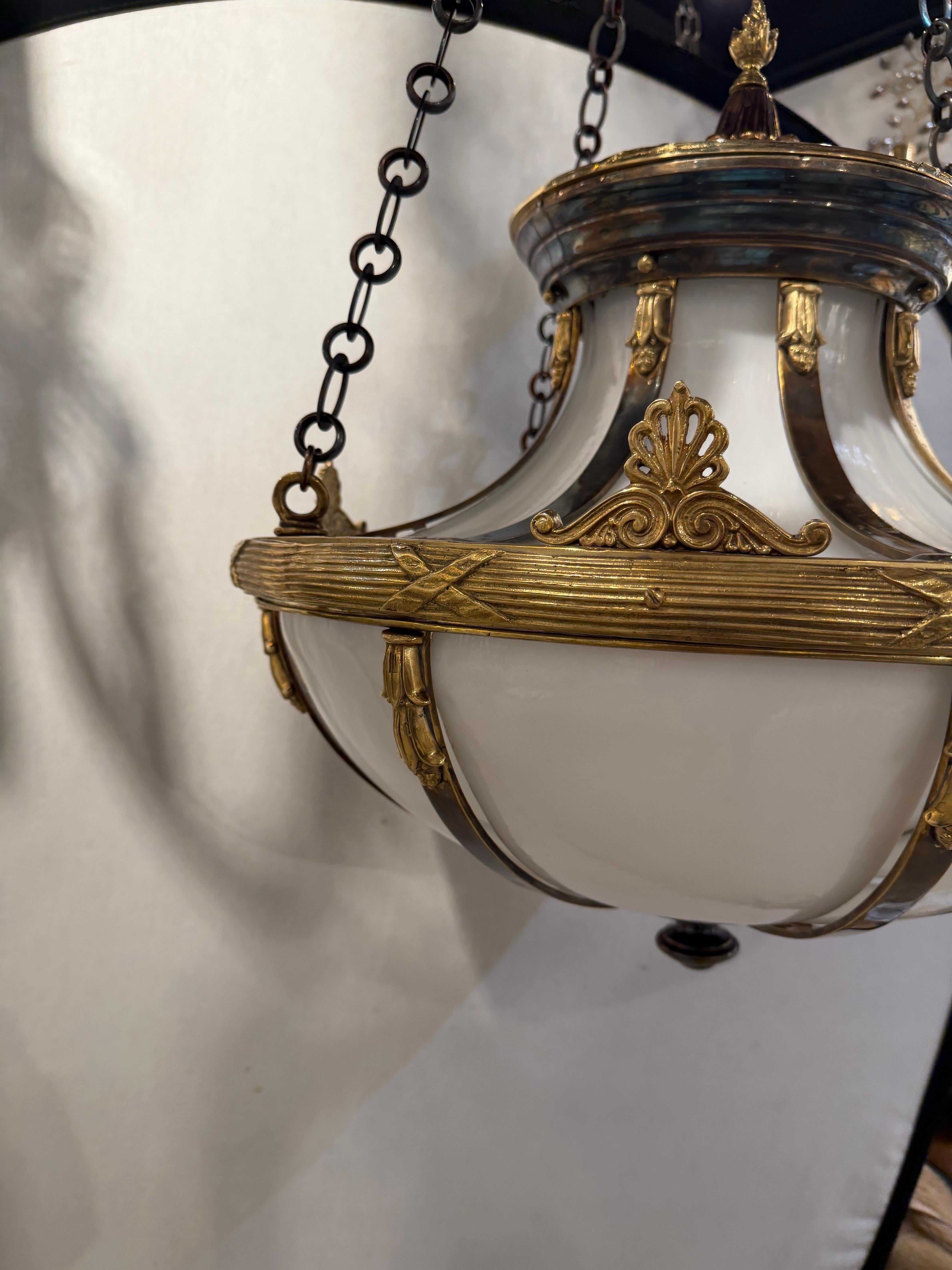 Lámpara de bronce Caldwell 1900 en venta 3