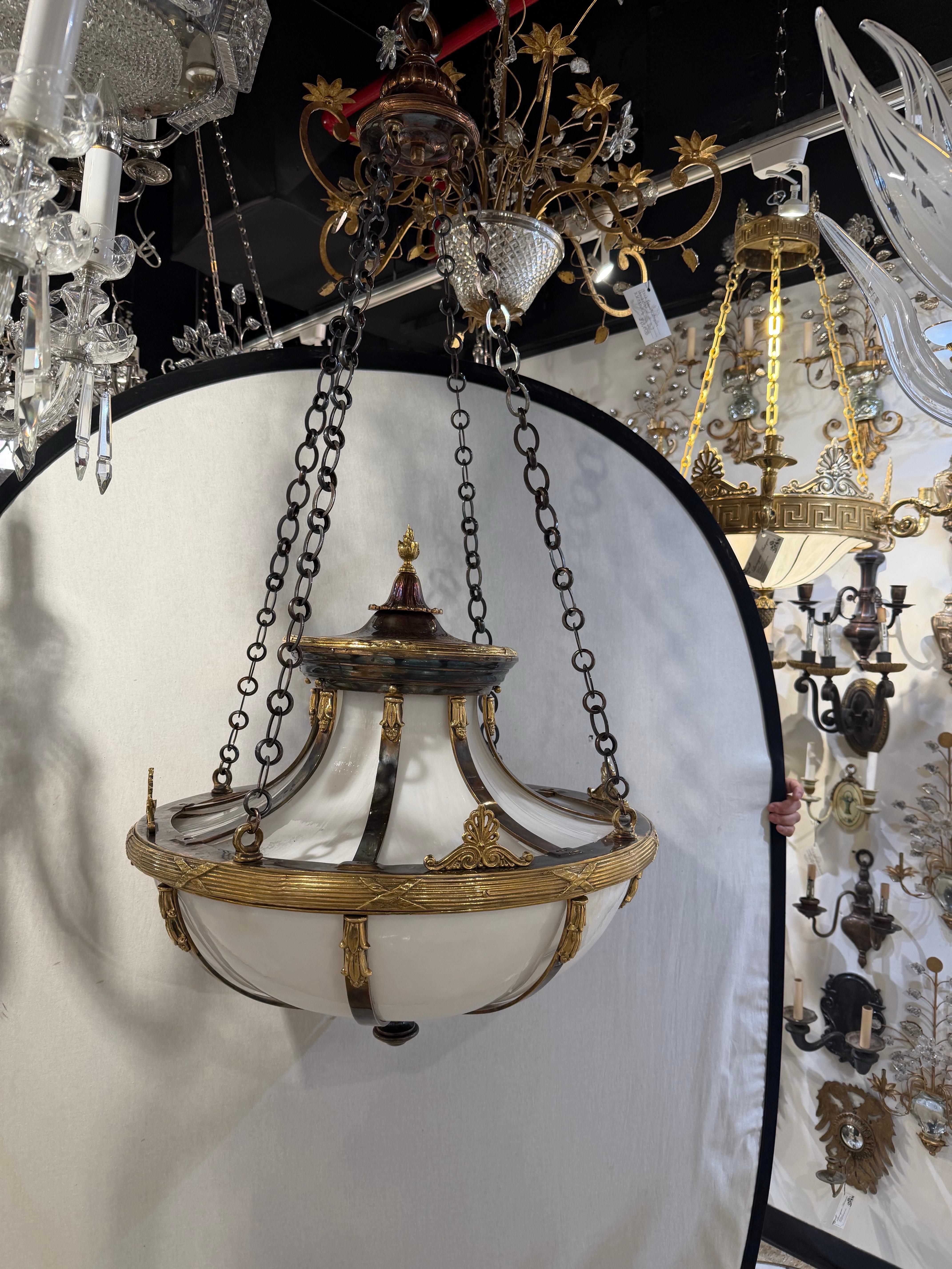 Lámpara de bronce Caldwell 1900 principios del siglo XX en venta