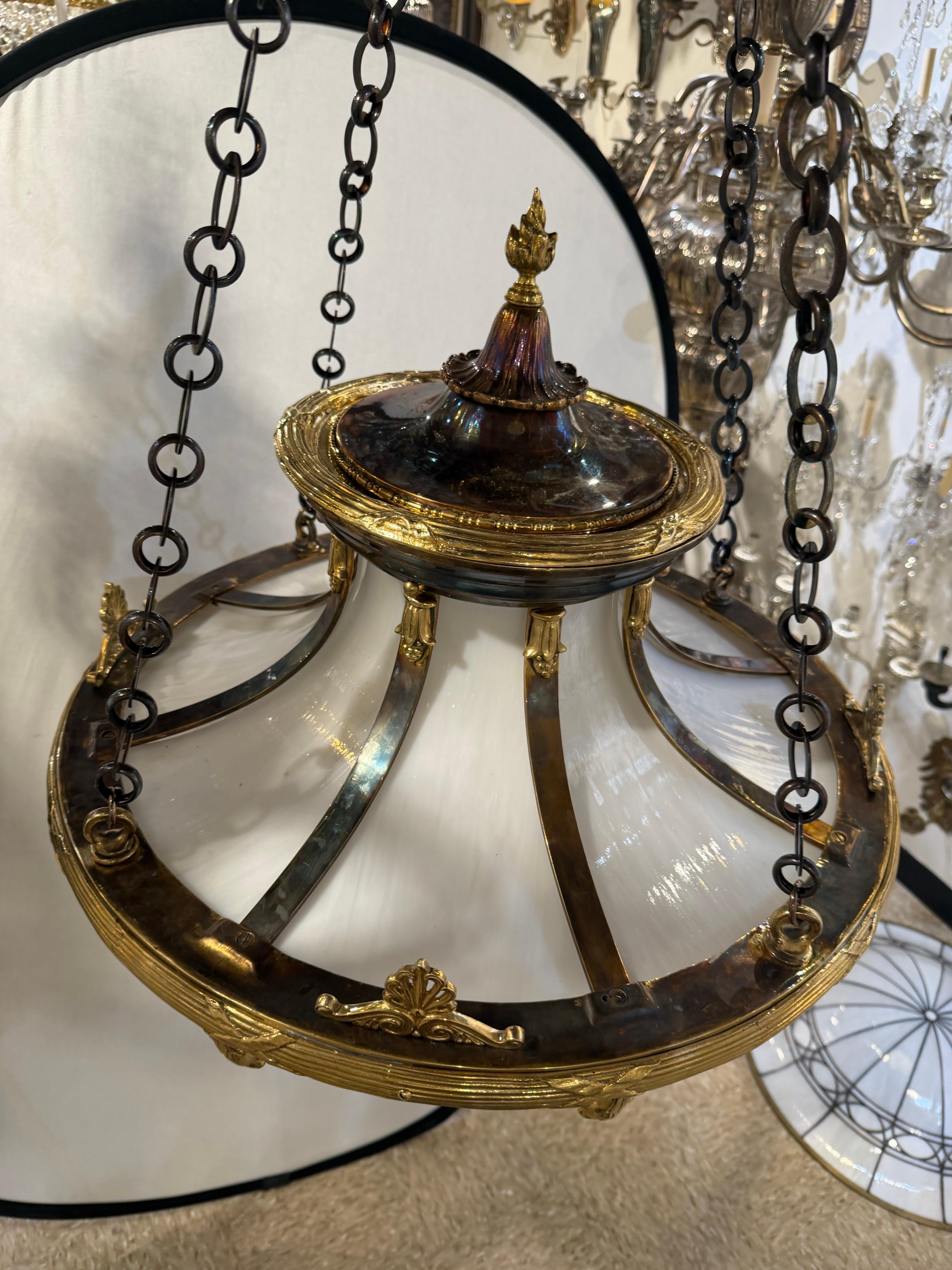 Lámpara de bronce Caldwell 1900 en venta 1