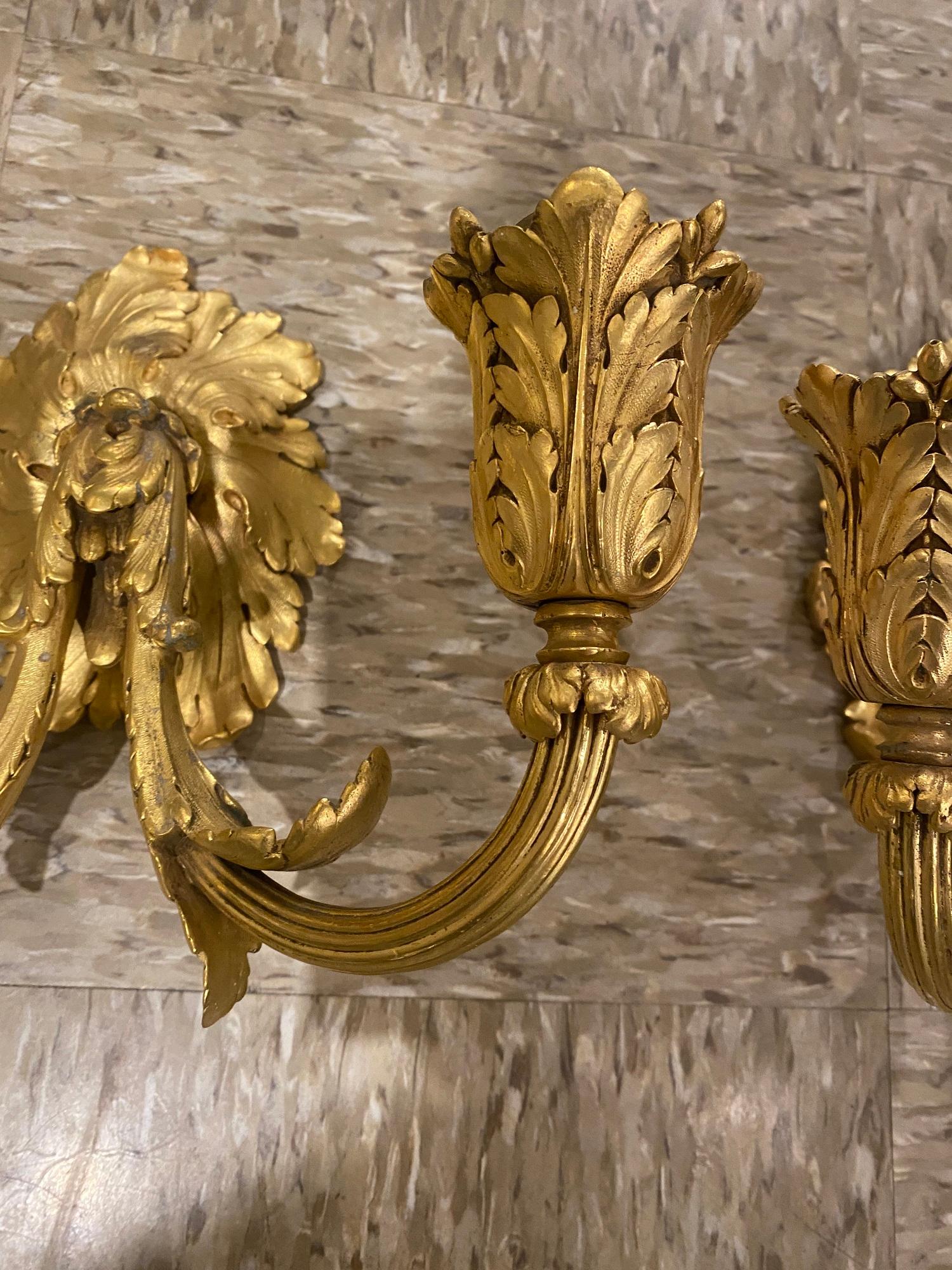 American 1900 Caldwell Bronze Sconces For Sale