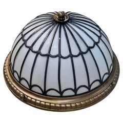 Lámpara de cristal emplomado Caldwell 1900 Montaje empotrado