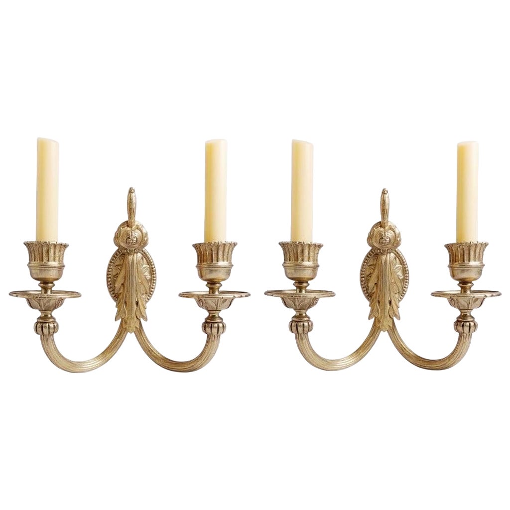 1900 Caldwell Silver Plated Sconces 2 Lights