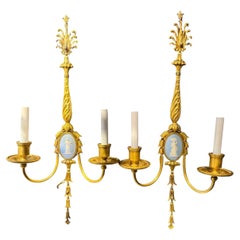 Appliques Caldwell en bronze de 1900 avec design Wedgwood