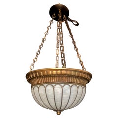 1900 Caldwell’s Leaded Glass Light Fixture