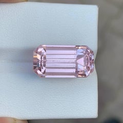19.00 Carat Natural Loose Pink Kunzite Stone Emerald Cut Afghan Gemstone
