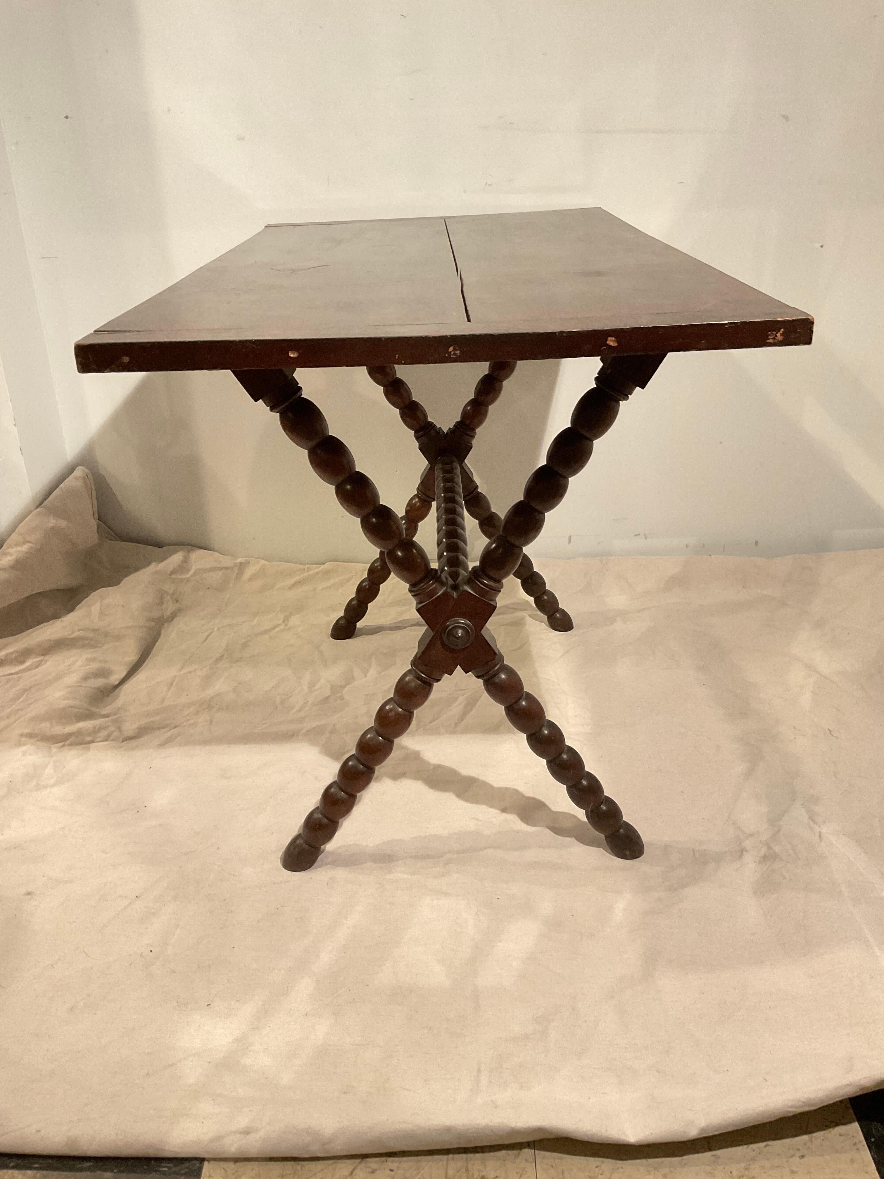 Early 20th Century 1900 English Bobbin Table