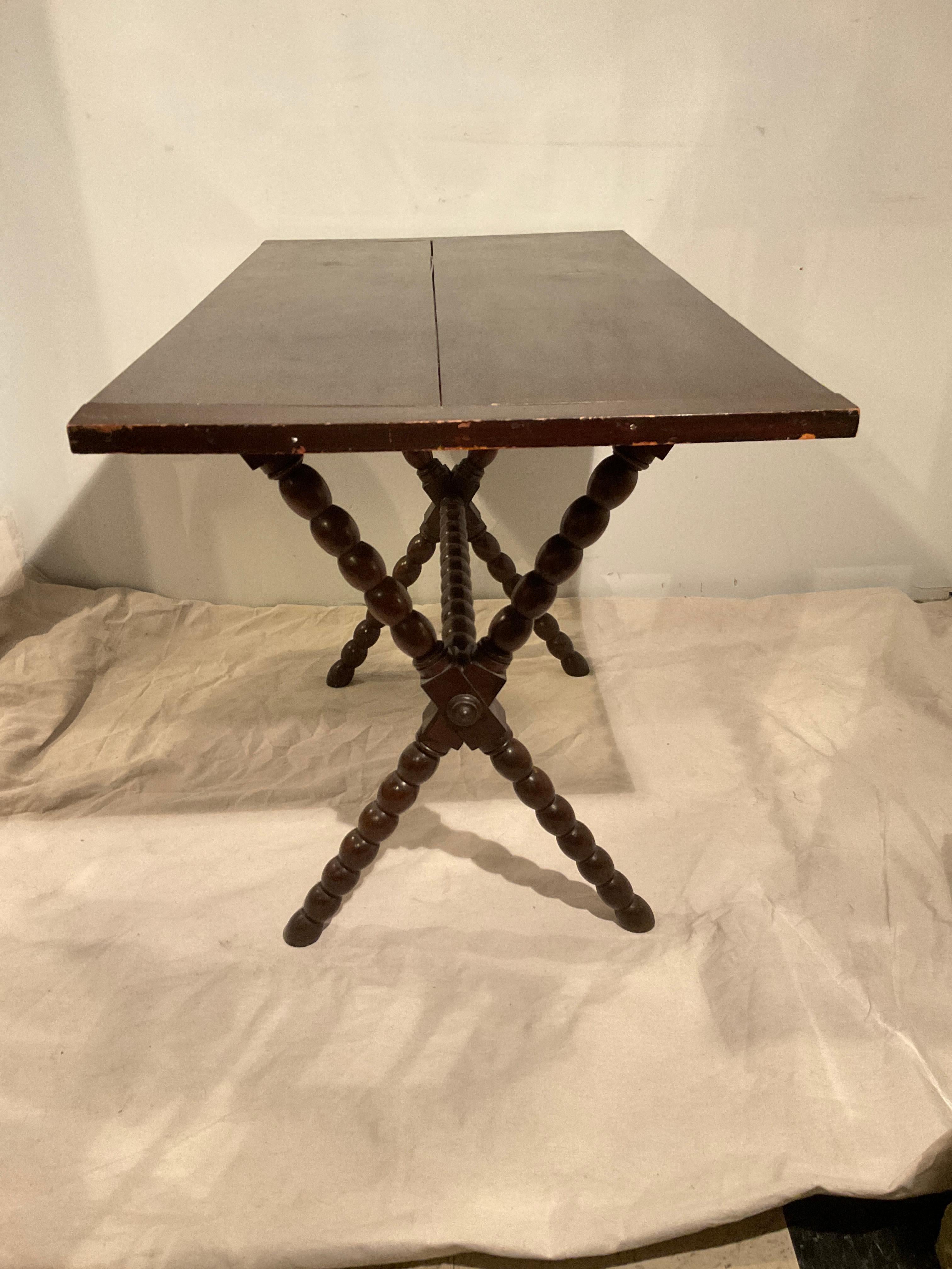 1900 English Bobbin Table For Sale 1