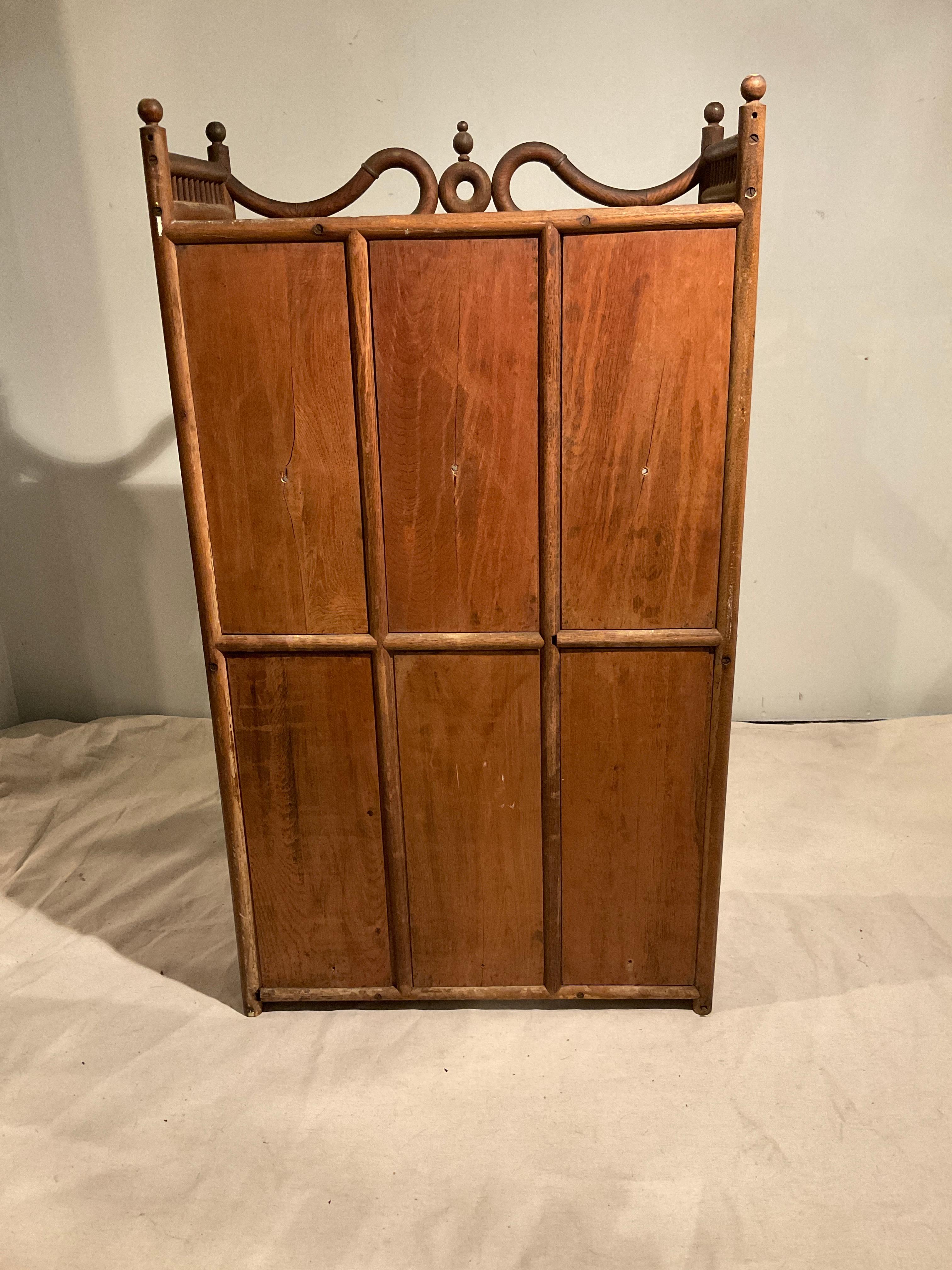 Early 20th Century 1900 Folk Art Display Cabinet For Sale