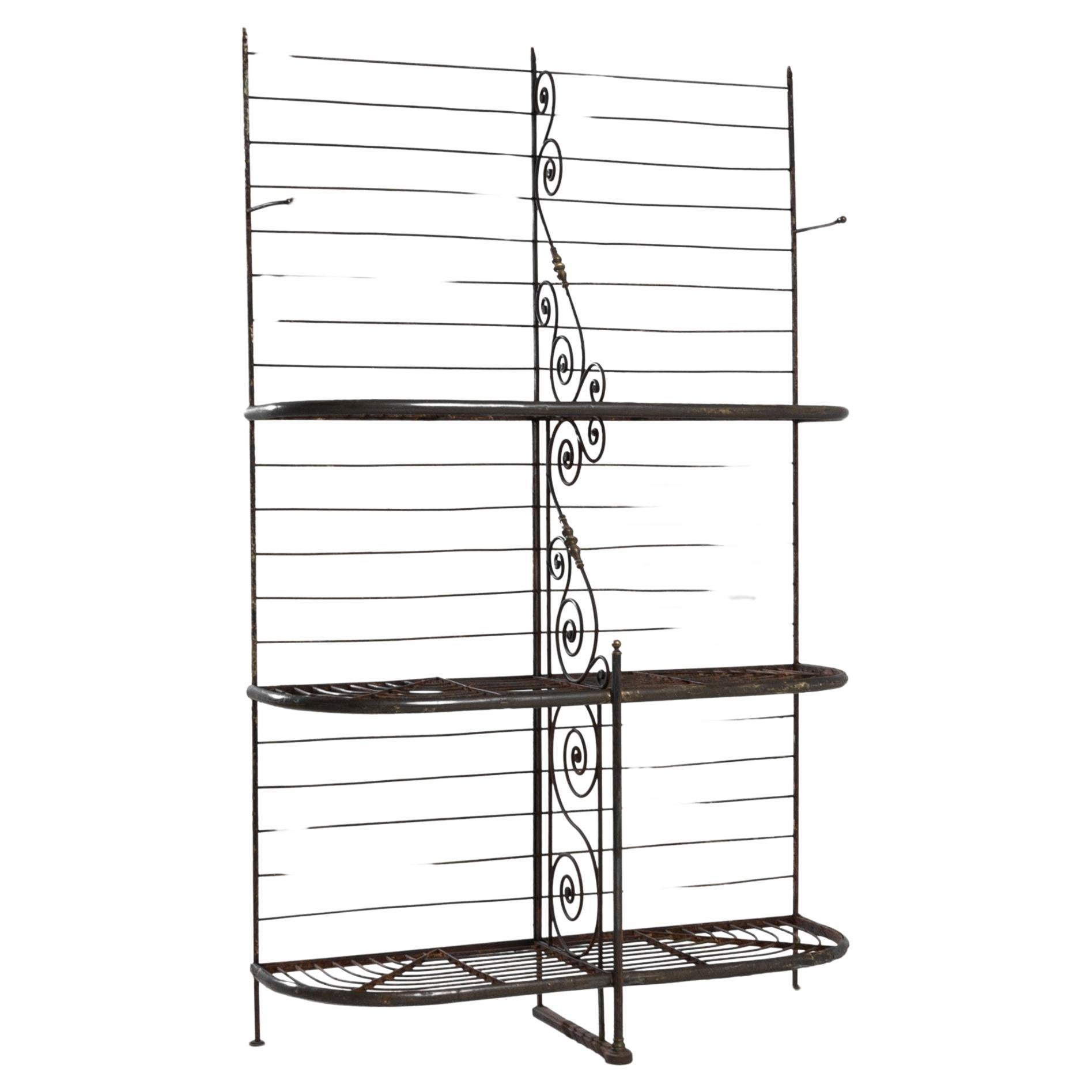 1900 French Metal Bakery Rack For Sale