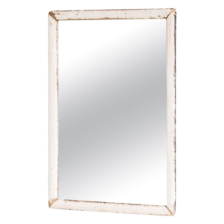 Miroir français en bois patiné de 1900