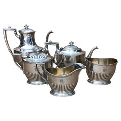 1900 Gorham N.Y. Service à thé et café en métal argenté fabriqué aux États-Unis :