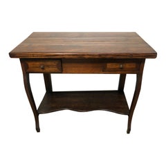 1900 Italian Desk in walnut and fir honey color