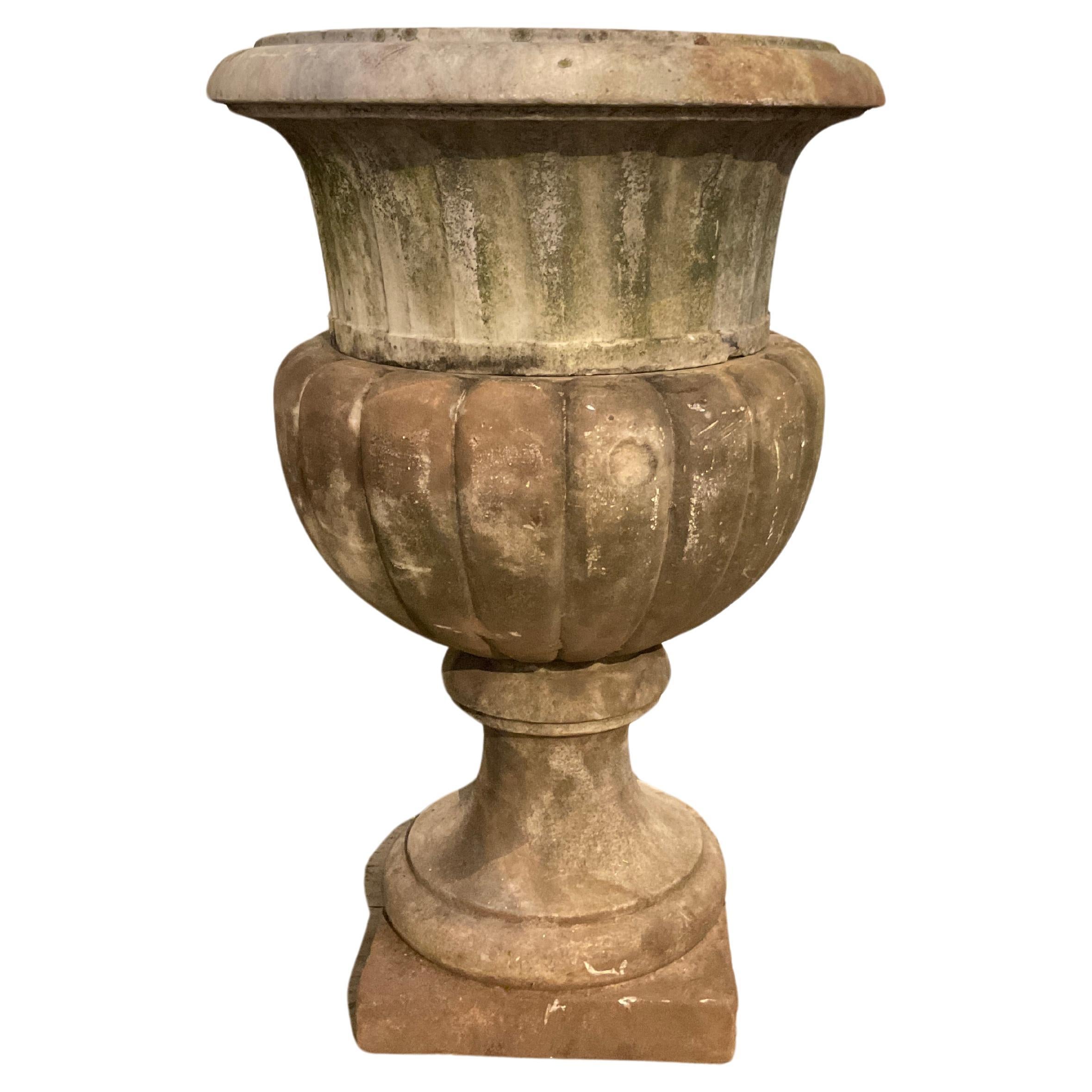 1900  Grande urne de jardin en marbre