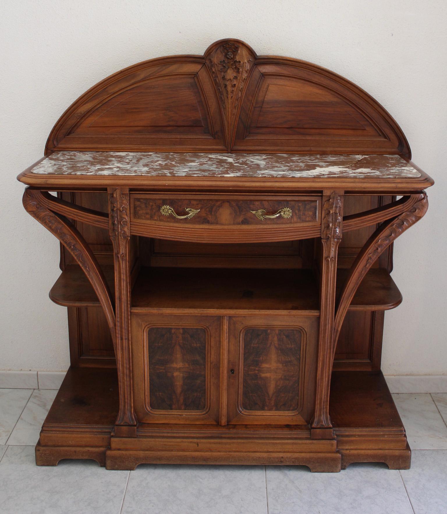 1900 Louis Majorelle Chicorée Modell Esszimmergarnitur (Französisch) im Angebot
