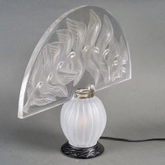 1900 Marie Claude Lalique Lamp Hokkaido Crystal
