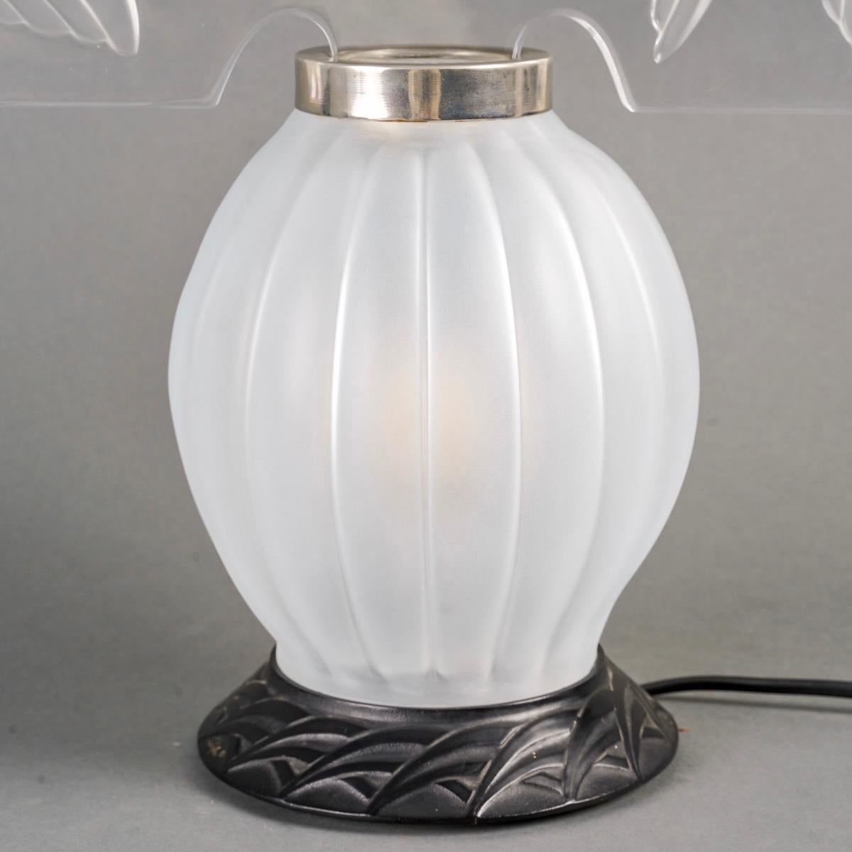 Fin du 20e siècle Lampe Marie Claude Lalique, 1900, cristal Hokkaido 