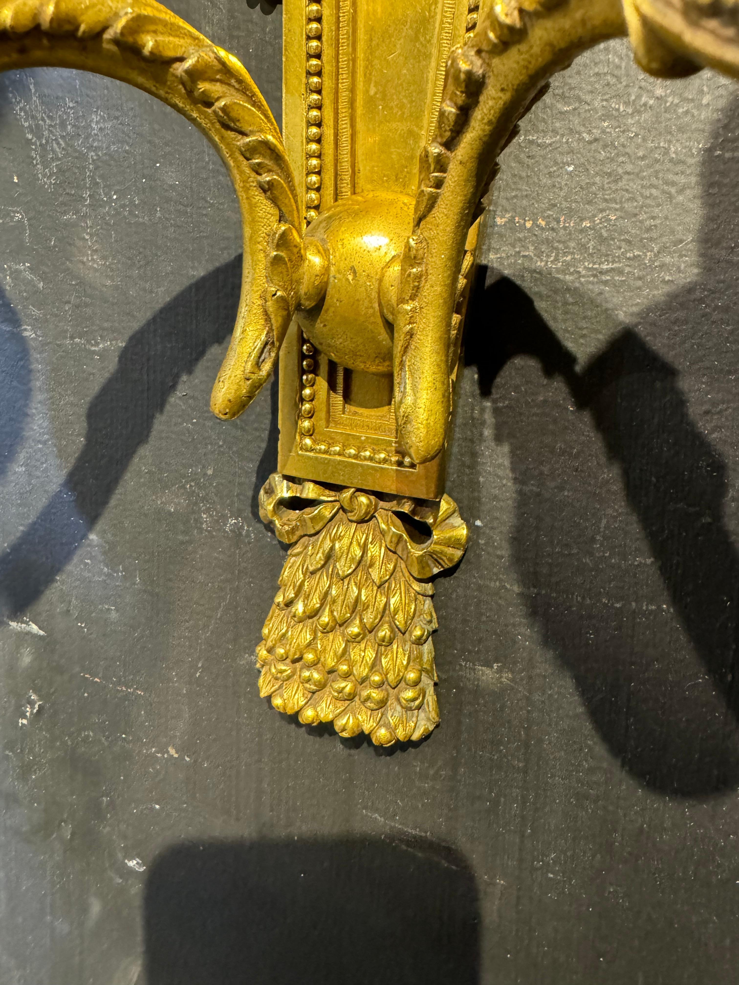 Bronzo 1900 Sconcese neoclassiche in bronzo di Caldwell in vendita