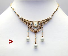 Collier nordique 1900 émaux d'argent doré 38,5 /10,5 grammes