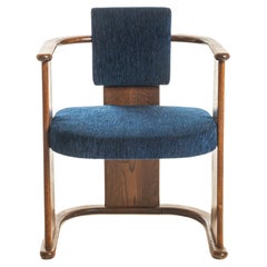 1900 oak frame chair , art nouveau style