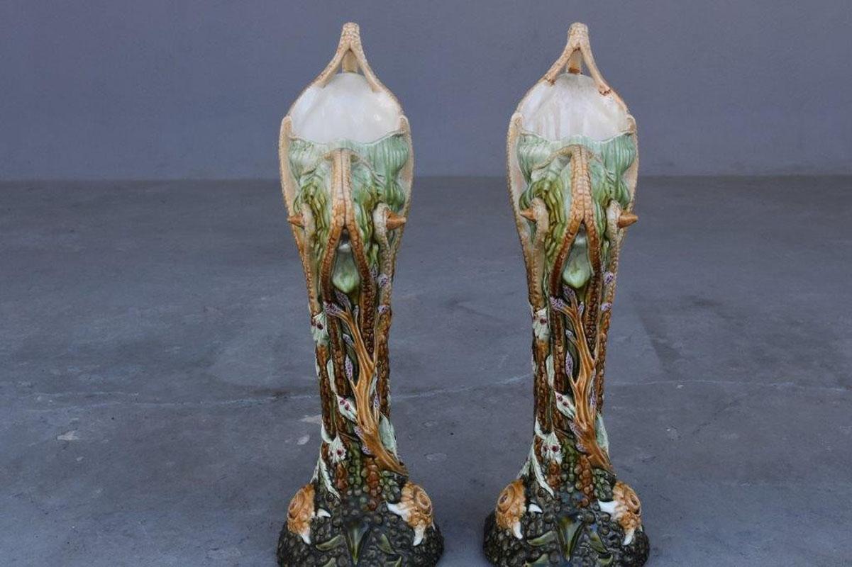 Art Nouveau 1900 Pair of Vase 