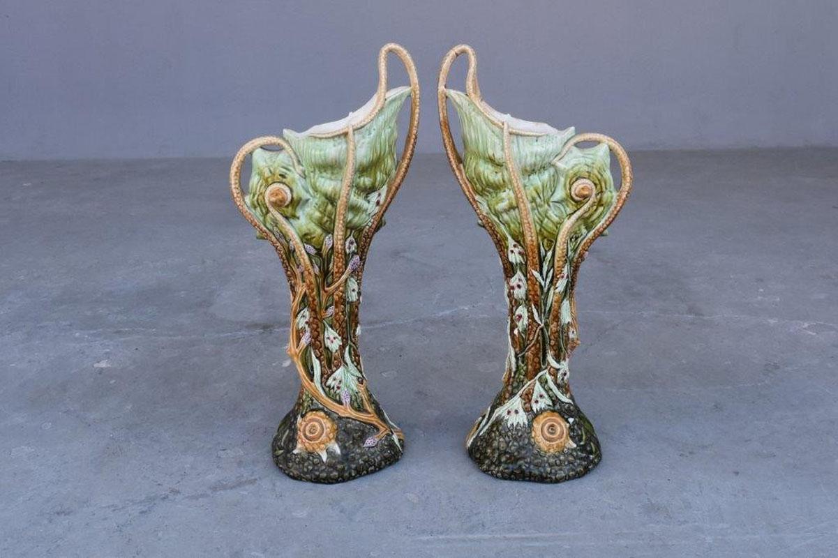 French 1900 Pair of Vase 