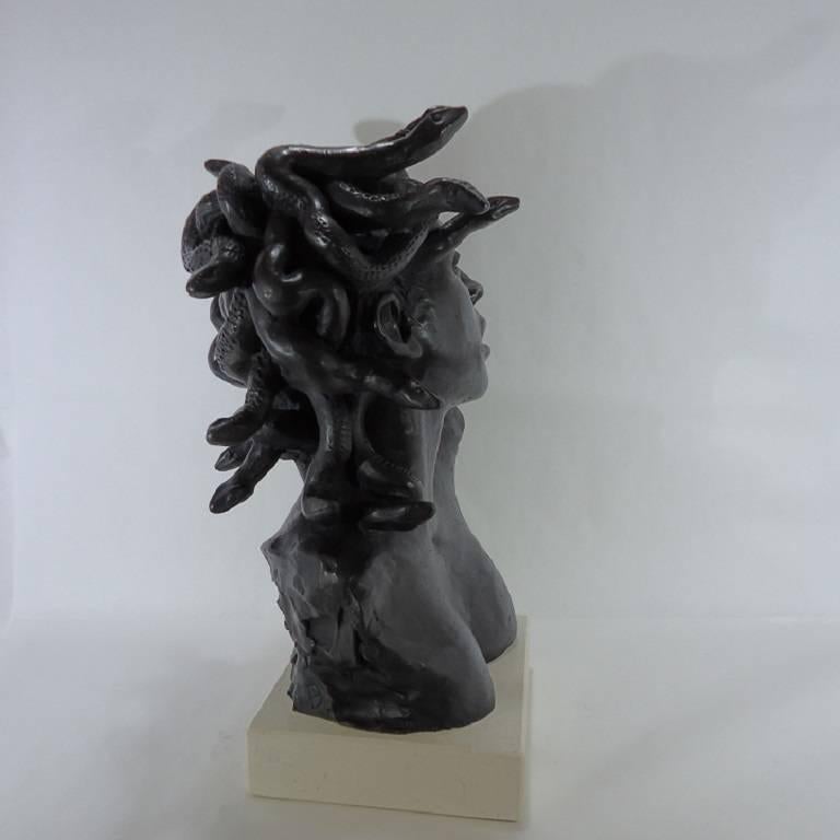 1900 Paul Debois Liberty Decò Bronze Sculpture Gorgon Medusa For Sale 7