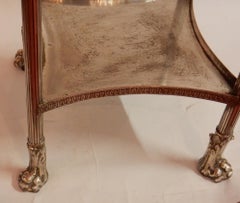 The Pedestal Table 1900 en métal Silver, marbre Greene & Greene