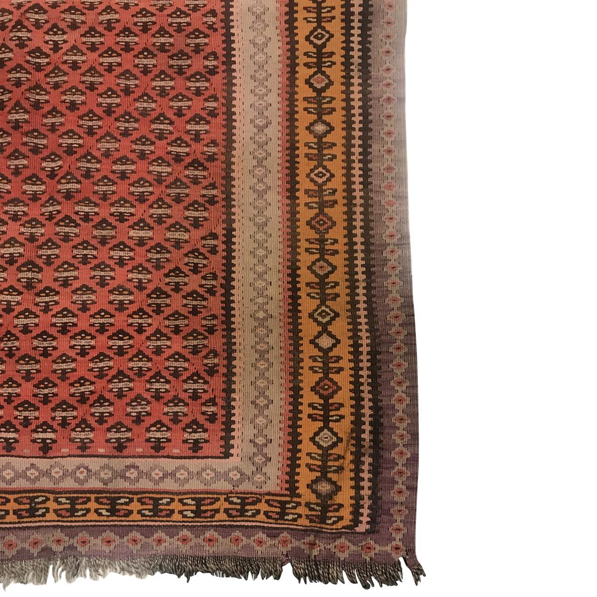 1900 Nordwest Persischer Saveh-Teppich aus Wolle und Ghelim in Malayer-Design (Handgewebt) im Angebot