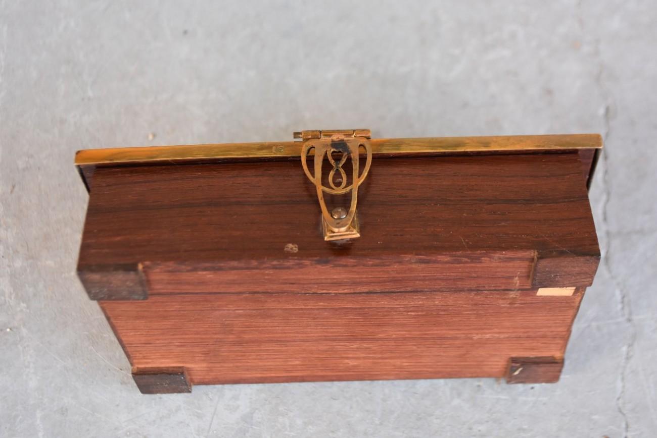 1900 Rosewood Box Art Nouveau by Erhard & Soehne In Good Condition For Sale In Marseille, FR