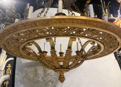 Late 19th Century Caldwell Gilt Bronze Chandelier with 12 Lights
