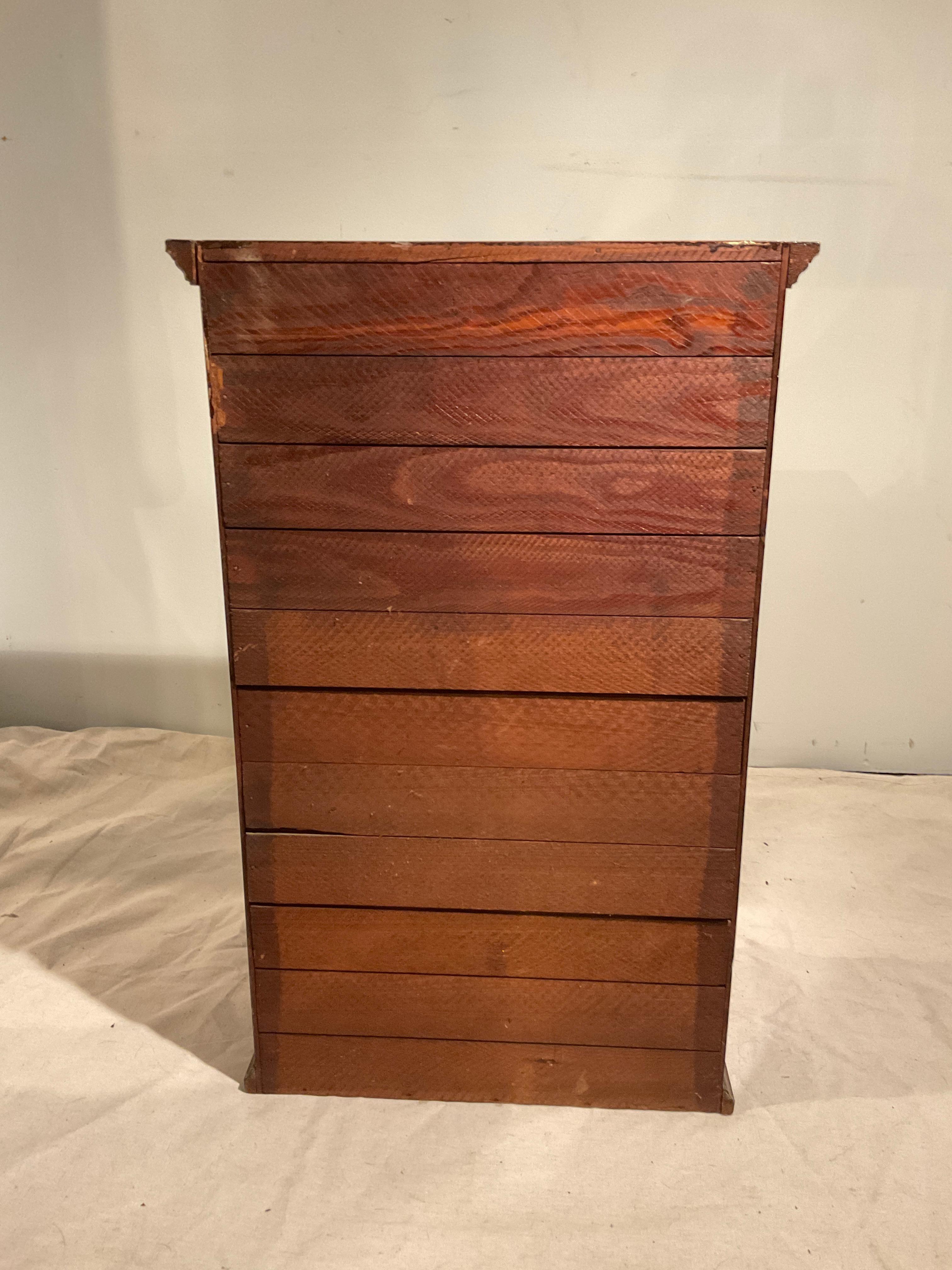Wood 1900 Salesman Sample Of A Step Back Cupboard For Sale