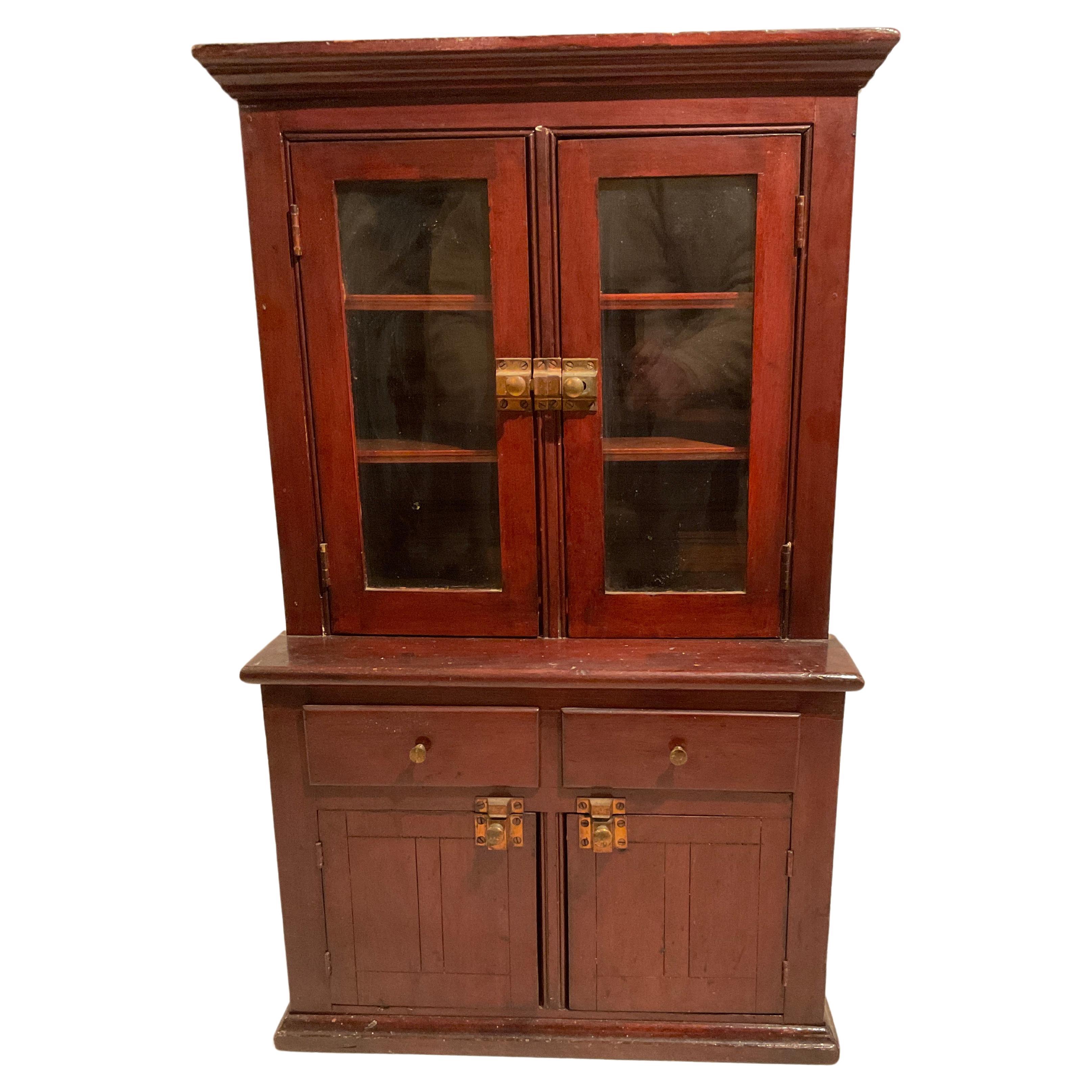 1900 Salesman Sample Of A Step Back Cupboard For Sale