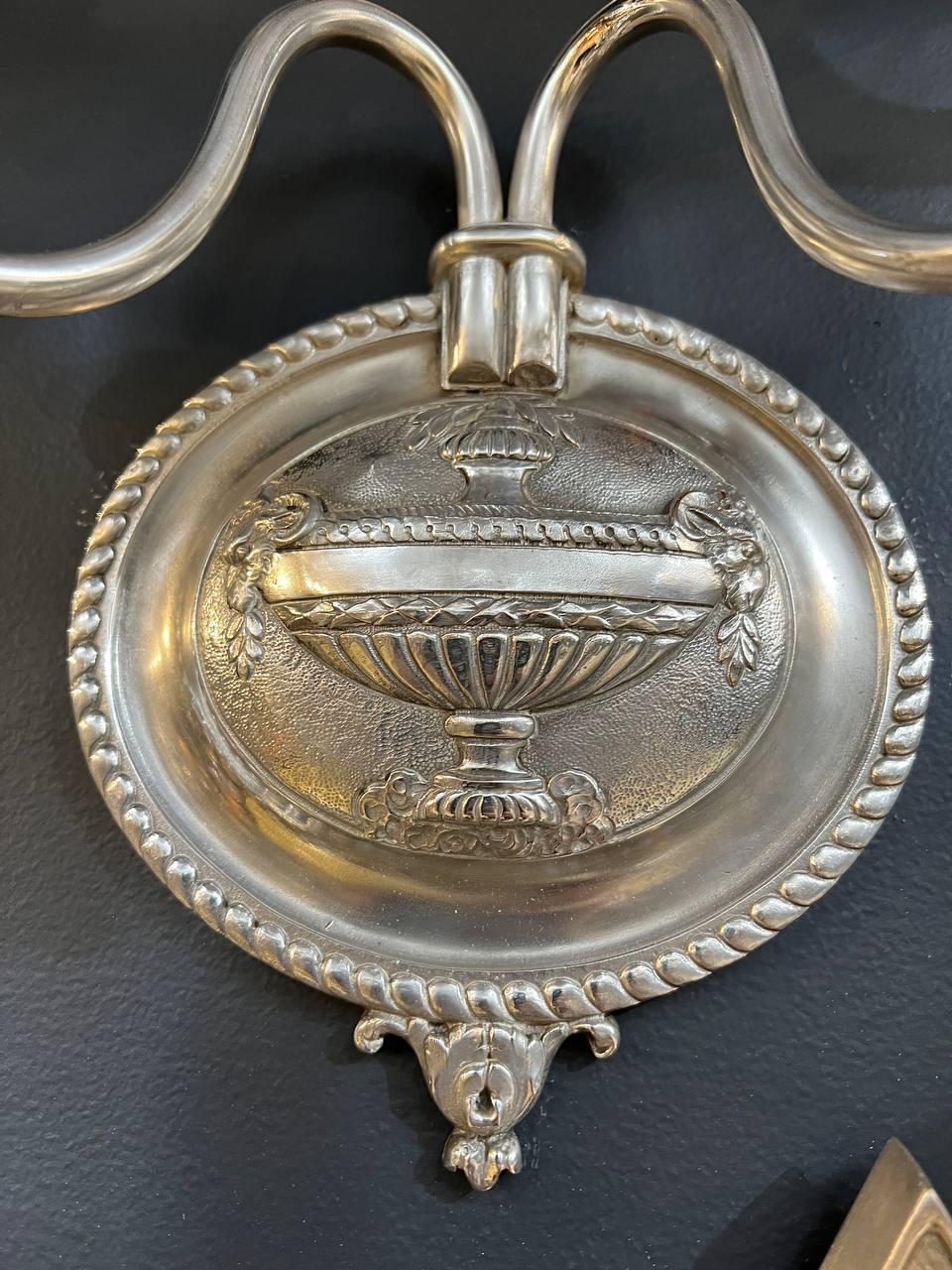 1900 Caldwell Sconcese placcate in argento In condizioni buone in vendita a New York, NY