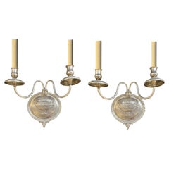 1900 Caldwell Sconcese placcate in argento