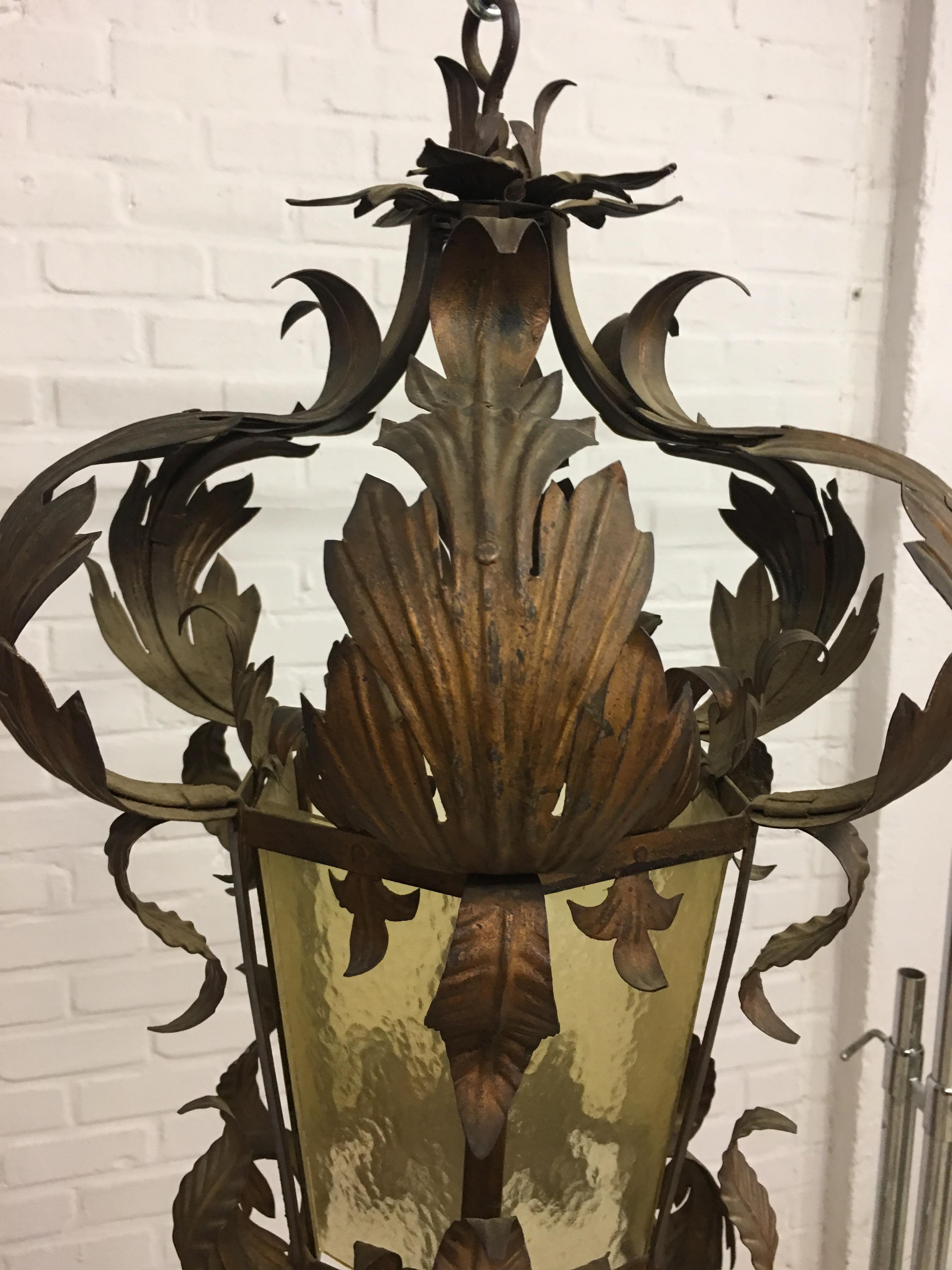 1900 Style Lantern, circa 1930-1950 In Good Condition For Sale In Saint-Ouen, FR