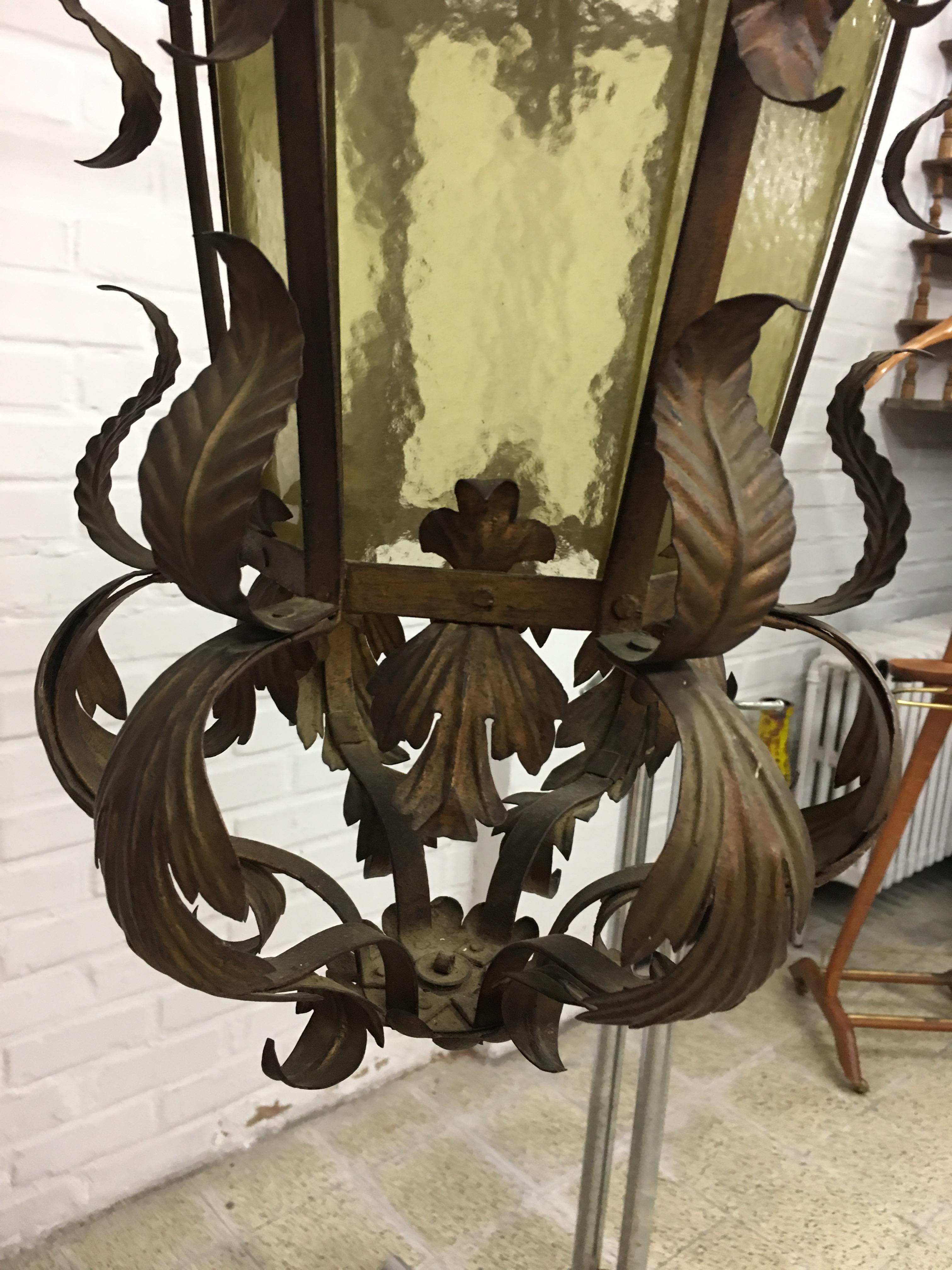 Metal 1900 Style Lantern, circa 1930-1950 For Sale