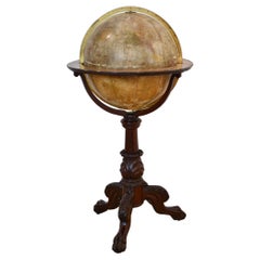 Antique 1900 Terrestrial Floor Globe