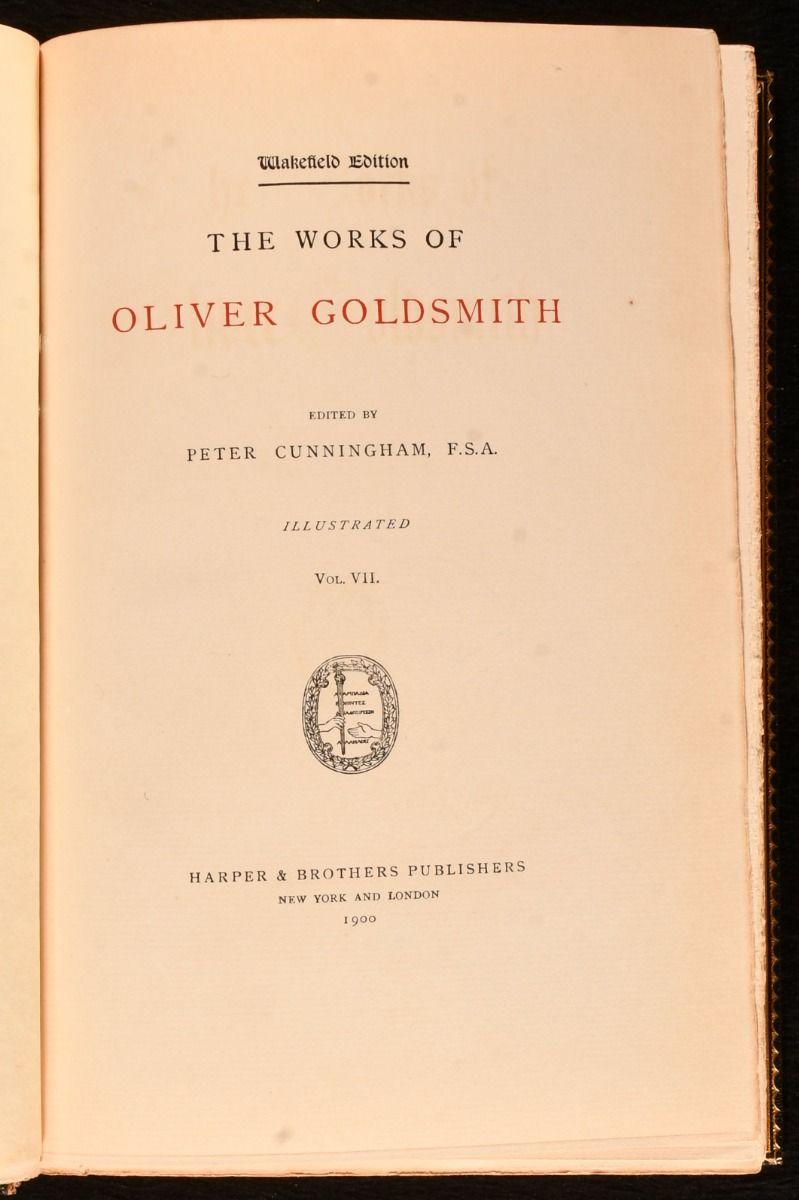 Américain 1900 The Works of Oliver Goldsmith (Les œuvres d'Oliver Goldsmith) en vente