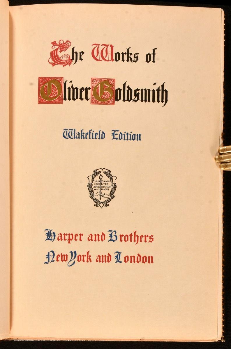 1900 The Works of Oliver Goldsmith (Les œuvres d'Oliver Goldsmith) en vente 2