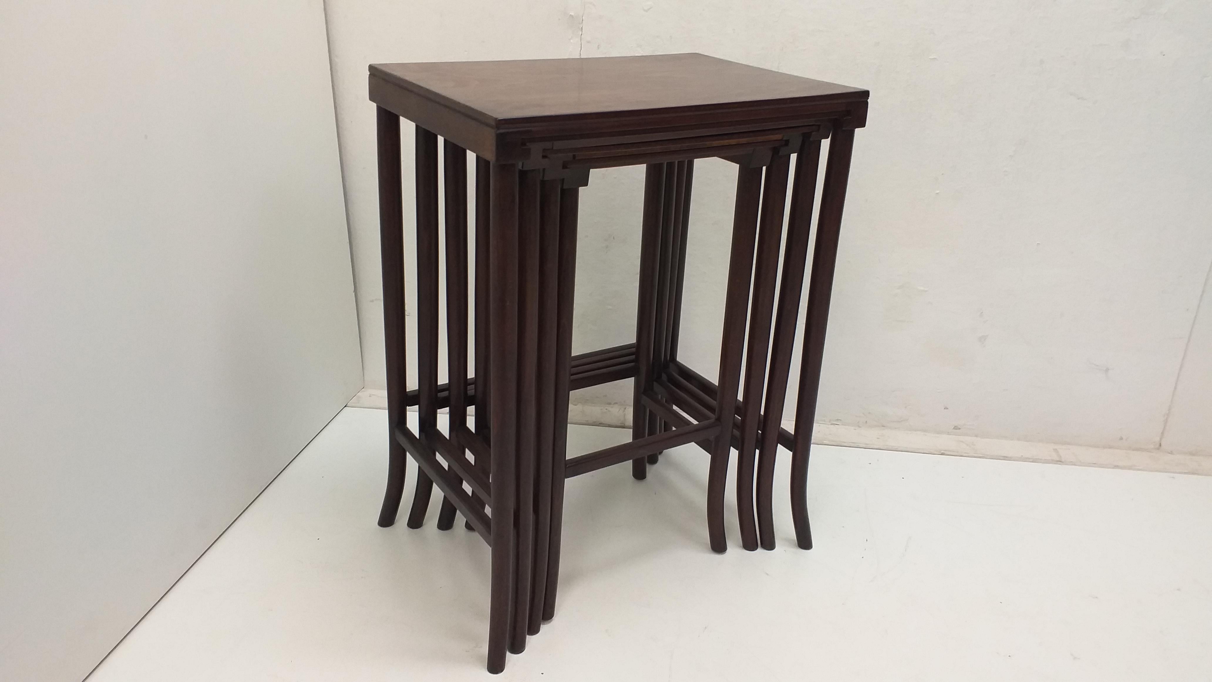 Wood 1900 Thonet Set of Nesting Tables For Sale