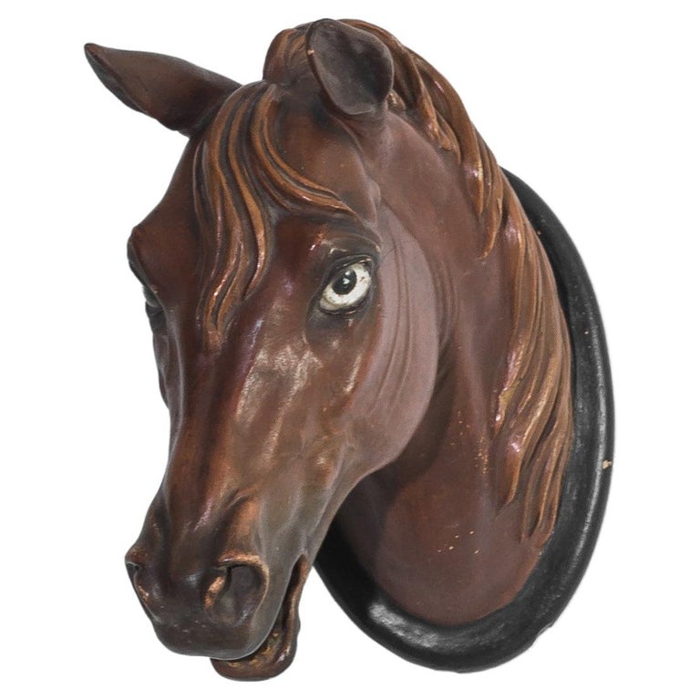 1900 UK Ceramic Horse Wall Mount For Sale at 1stDibs