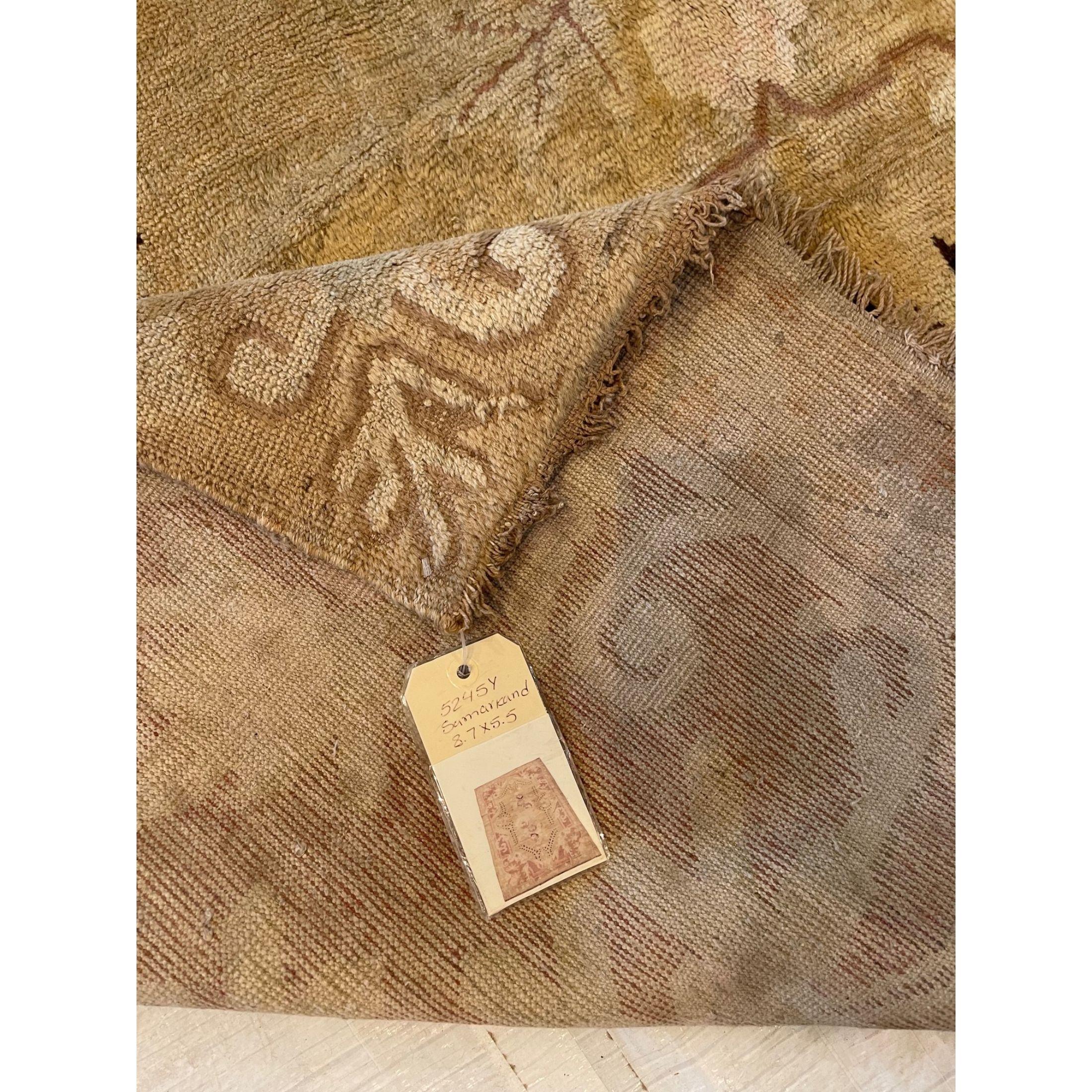 Alfombra Khotan Samarkanda Vintage 1900 en Bueno estado para la venta en Los Angeles, US