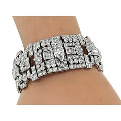 Bracciale in platino con diamanti da 19.00ct