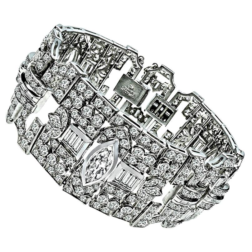 19.00ct Diamond Platinum Bracelet