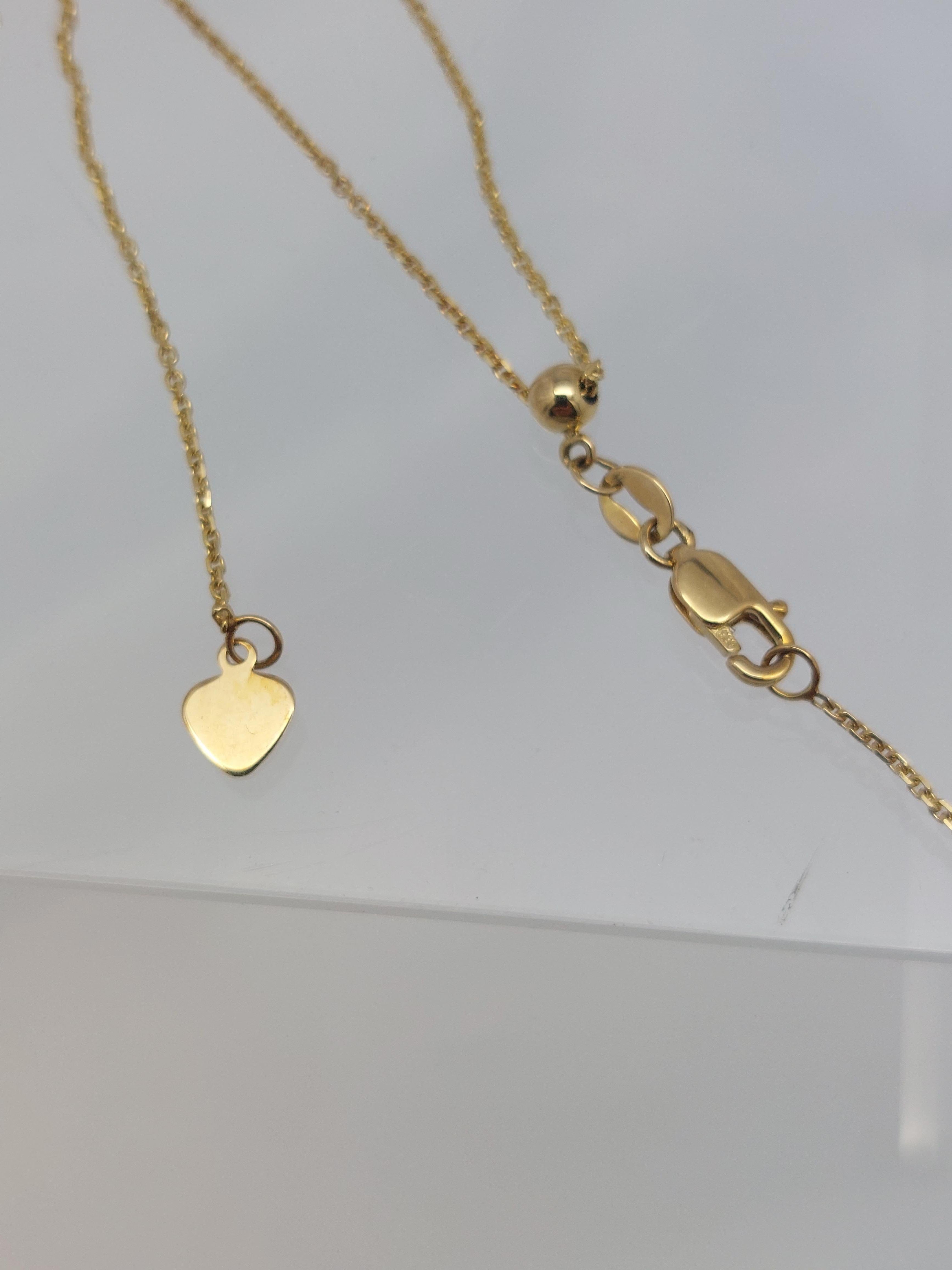 1900's 14 Karat Gelbgold graviert Saphir Bar Halskette im Angebot 2