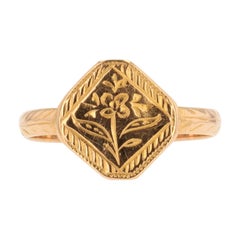 1900s 18 Karat Rose Gold Pansy Ring