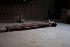 1900s-20s Japanese antique wabi sabi extra long low inclined display table stand