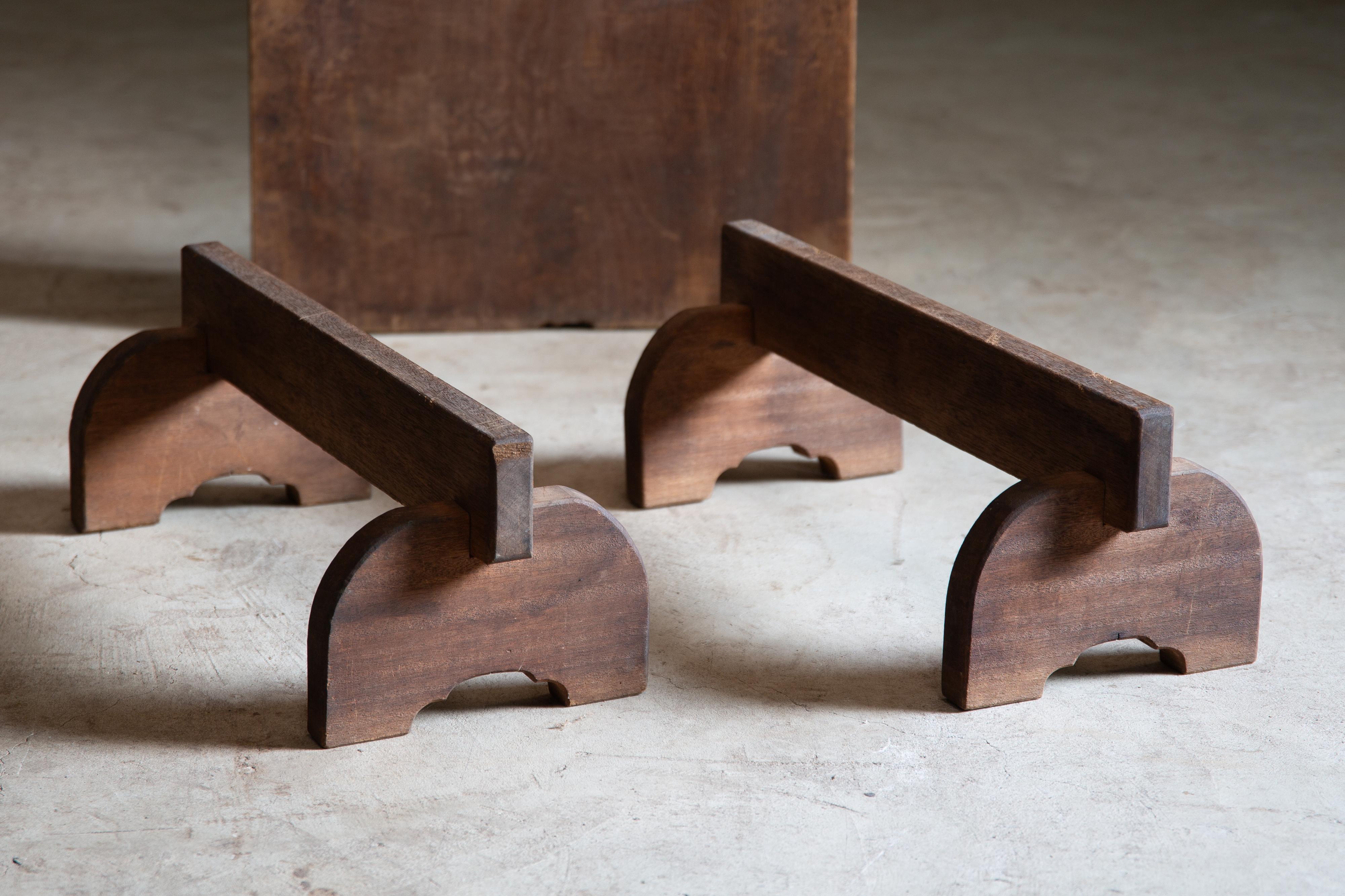 20th Century 1900s - 20s Japanese antique wabi sabi long low table, primitive coffee table For Sale